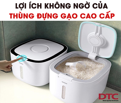 Lợi ích không ngờ của thùng đựng gạo cao cấp