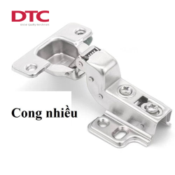 Bản lề giảm chấn DTC cong nhiều - Đế cố định - mở 100°